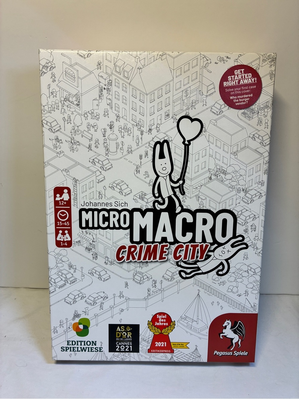 MicroMacro: Crime City Board Game Pegasus Spiele Complete Detective Puzzle 2021